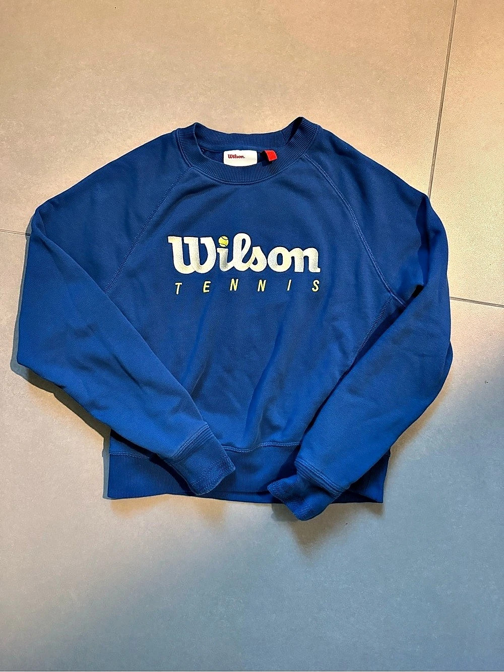 Wilson Classic Tennis Crew Sweatshirt Blue XS